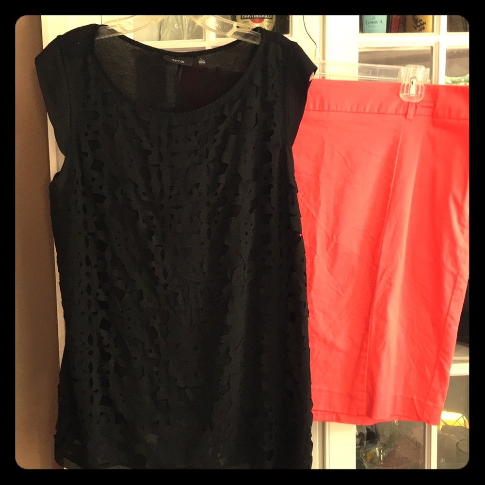 Apt 9 pencil skirt & blouse